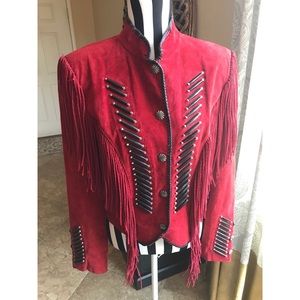 ABSOLUTELY GORGEOUS RED SUEDE CRIPPLE CREEK JACKET